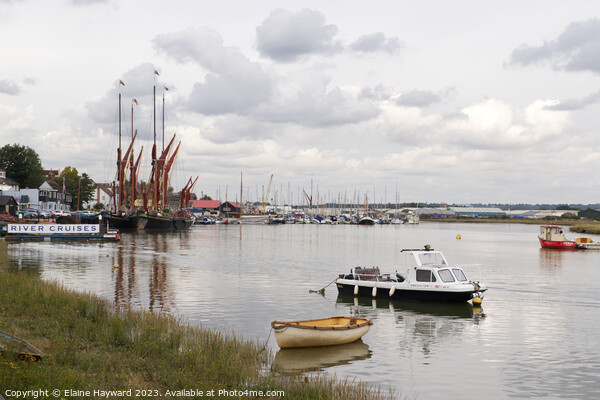 Maldon Hythe Quay on the River Chelmer Picture Board by Elaine Hayward