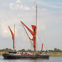 Buy canvas prints of Thames Barge Hydrogen on the River Chelmer by Elaine Hayward