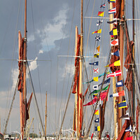 Buy canvas prints of Thames Barge at Maldon on regatta day by Elaine Hayward