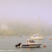Buy canvas prints of Boats In The Mist by John Godfrey Photography