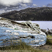 Buy canvas prints of Old Boat At Loch Torridon. by John Godfrey Photography