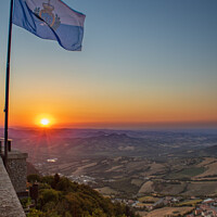 Buy canvas prints of San Marino sunset by Paul Pepper