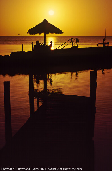 Florida Sunset couple Acrylic by Raymond Evans