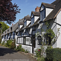 Buy canvas prints of Black and White cottages UK by Raymond Evans