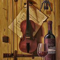 Buy canvas prints of Wine and Accompaniment by Raymond Evans