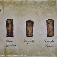 Buy canvas prints of Wine corks illustration by Raymond Evans