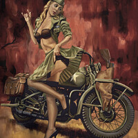 Buy canvas prints of Poster girl by Raymond Evans