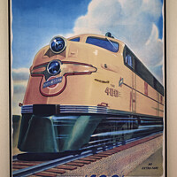 Buy canvas prints of 400 train poster by Raymond Evans