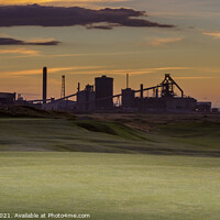 Buy canvas prints of Redcar Blast Furnace at sunset by Dave Cocks