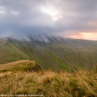 Buy canvas prints of Pen-y-Fan clouds at sunset by Patrick Martin