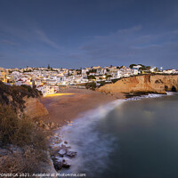 Buy canvas prints of Carvoeiro by Night by JORGE FONSECA