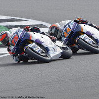 Buy canvas prints of British Moto GP 2021 Silverstone: MOTO 2  by Russell Finney