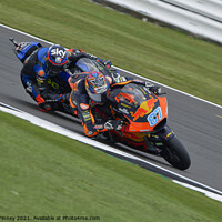 Buy canvas prints of British Moto GP 2021Silverstone: MOTO 2  by Russell Finney