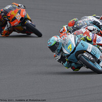 Buy canvas prints of British Moto GP 2021Silverstone: MOTO 3  by Russell Finney