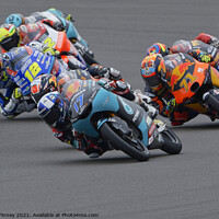 Buy canvas prints of British Moto GP 2021Silverstone: MOTO 3 by Russell Finney