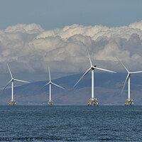 Buy canvas prints of Offshore windfarm of east coast of Britain  by Russell Finney