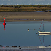Buy canvas prints of Barrow-in-Furness and the Piel Channel by Russell Finney