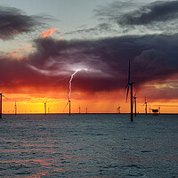 Buy canvas prints of Offshore windfarm  by Russell Finney