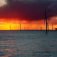 Buy canvas prints of Offshore wind farm by Russell Finney
