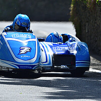 Buy canvas prints of 2022 Isle of Man TT Sidecar Race 2 Friday June 10 by Russell Finney
