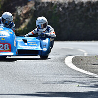 Buy canvas prints of 2022 Isle of Man TT Sidecar Race 2 Friday June 10 by Russell Finney