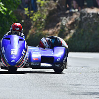 Buy canvas prints of 2022 Isle of Man TT Sidecar Race 2 Friday June 10  by Russell Finney