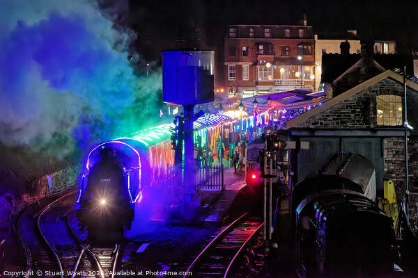Swanage Christmas steam train Picture Board by Stuart Wyatt
