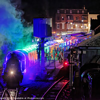 Buy canvas prints of Swanage Christmas steam train by Stuart Wyatt