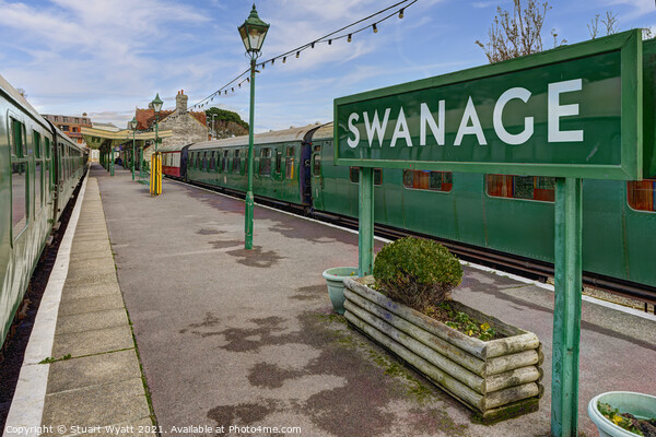 Swanage Railway Station Platforms Picture Board by Stuart Wyatt