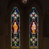 Buy canvas prints of Stained Glass Window, St Peter's Church, Church Kn by Stuart Wyatt