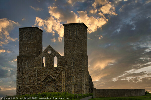 Reculver Towers at Sunrise Picture Board by Stuart Wyatt