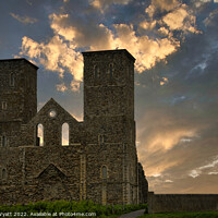 Buy canvas prints of Reculver Towers at Sunrise by Stuart Wyatt