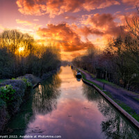 Buy canvas prints of Sunset On The Canal by Stuart Wyatt