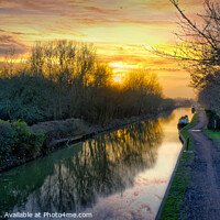Buy canvas prints of Canal Sunset by Stuart Wyatt