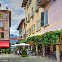 Buy canvas prints of Street Scene at Orta San Giulio by Stuart Wyatt