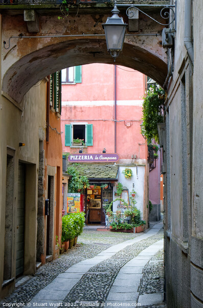 Orta San Giulio Street Scene Picture Board by Stuart Wyatt