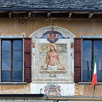 Buy canvas prints of Orta San Giulio Historic Fresco by Stuart Wyatt