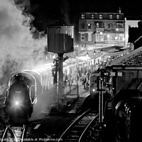 Buy canvas prints of Steam Train at Swanage Station by Stuart Wyatt