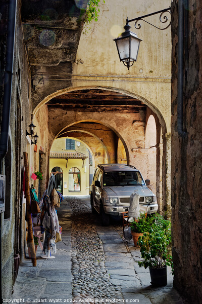Italian Street Scene: Orta San Giulio Picture Board by Stuart Wyatt