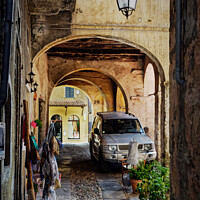 Buy canvas prints of Italian Street Scene: Orta San Giulio by Stuart Wyatt