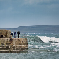 Buy canvas prints of St. Ives Harbour Entrance in a Gale by Stuart Wyatt