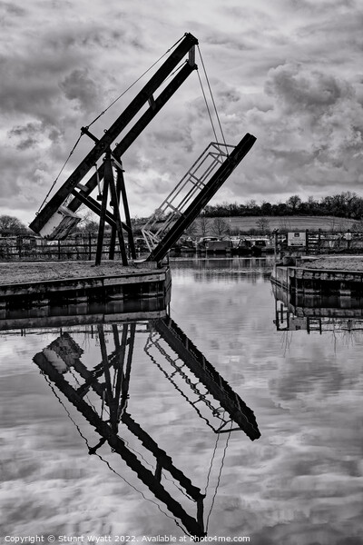 Canal Lifting Bridge, Caen Hill Marina Picture Board by Stuart Wyatt