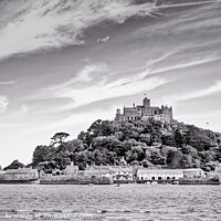 Buy canvas prints of St Michale's Mount Black and White by Stuart Wyatt