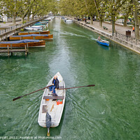 Buy canvas prints of annecy canal by Stuart Wyatt