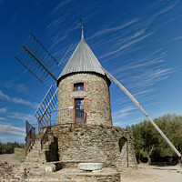 Buy canvas prints of 14th Century Windmill at Collioure, France by Stuart Wyatt