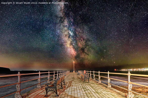 Swanage Bay Milky Way Picture Board by Stuart Wyatt