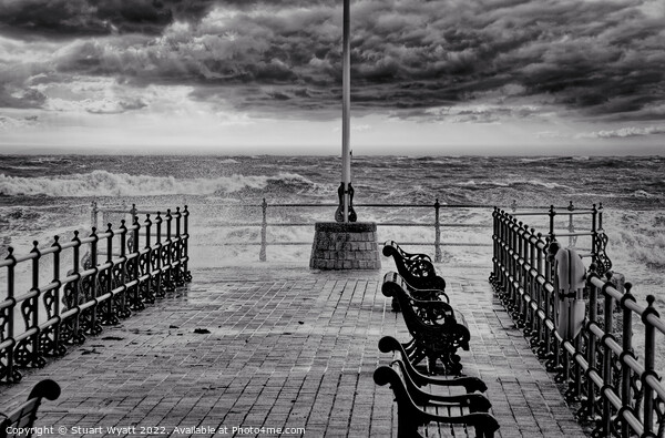 Stormy seas in Swanage Bay Picture Board by Stuart Wyatt