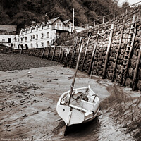 Buy canvas prints of Clovelly Harbour, North Devon by Stuart Wyatt