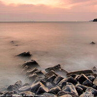 Buy canvas prints of Clavell Pier Ruins at Sunset by Stuart Wyatt