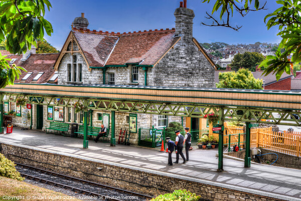 Swanage Railway Station Picture Board by Stuart Wyatt